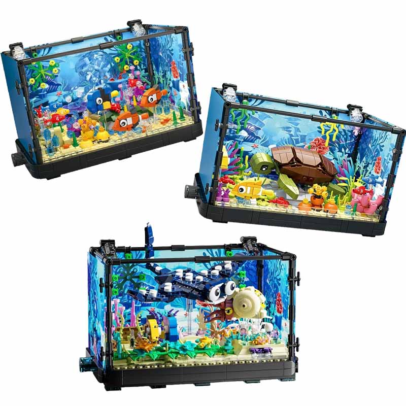 Aquarium Fish Game - Işıklı Balık Tankı Yapı Taşı Seti,