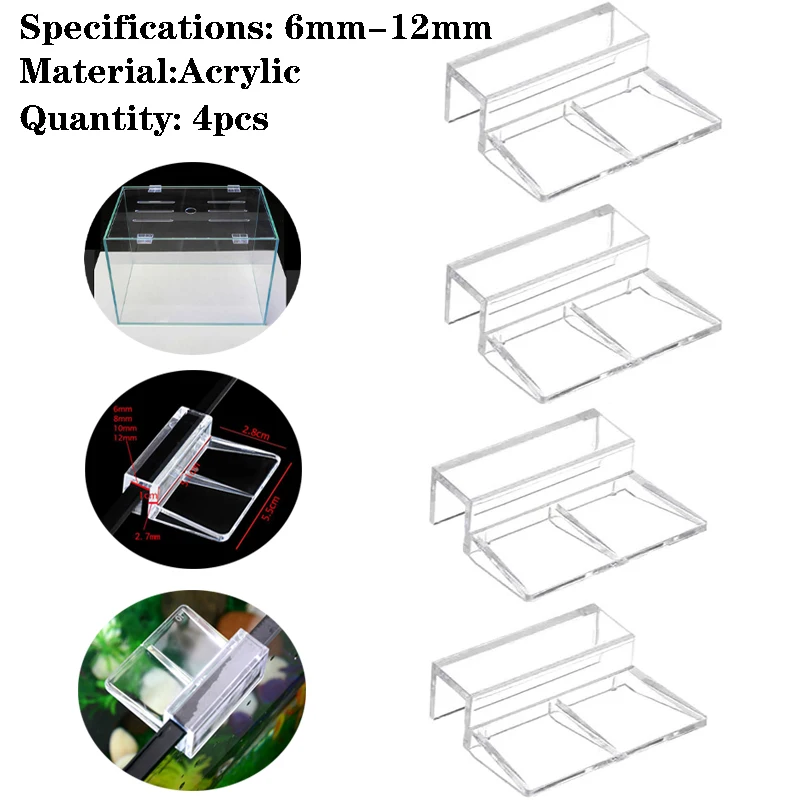 Aquarium Fish Elevator - 6mm/8mm/10mm/12mm 4 adet Balık Tankı Akrilik