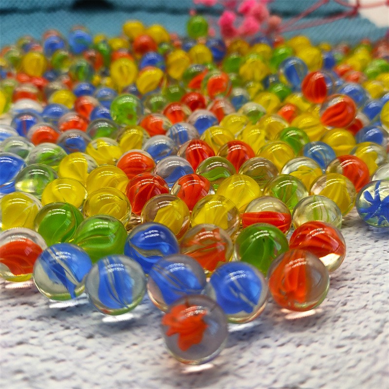 Aquarium Fish Game - 100/200 adet 14mm renkli cam misketler