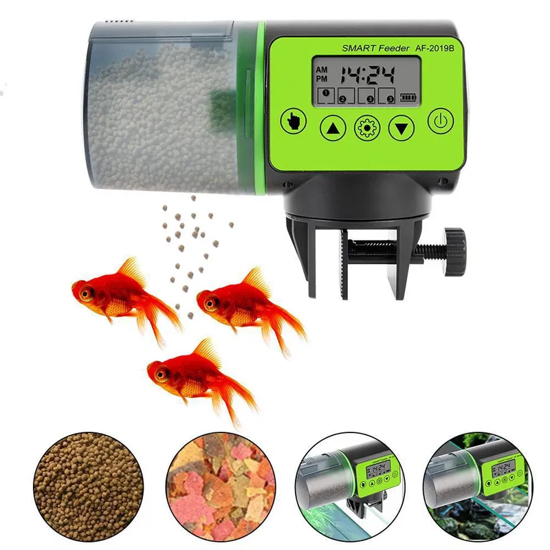 Aquarium Fish Auto Feeder - Balık Tankı Otomatik Besleyici Akıllı Zamanlamalı